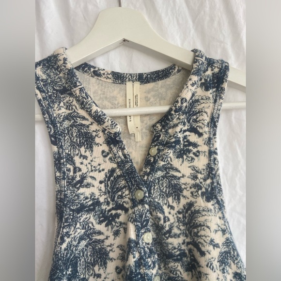 Anthropologie Printed Henley Tank Top Size Small NEW - Picture 5 of 11